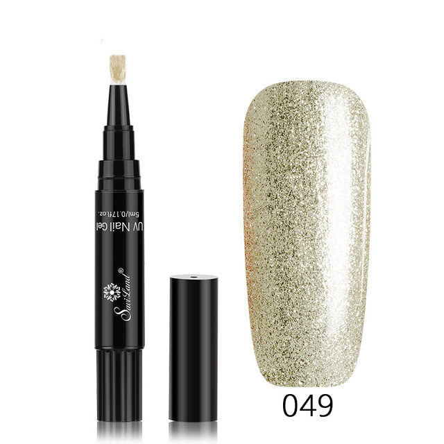 3 In 1 Gel Nail Varnish Pen Glitter One Step Nail Art Gel Polish Hybrid 3 In 1 Gel Nail Varnish Pen Glitter One Step Nail Art Gel Polish Hybrid